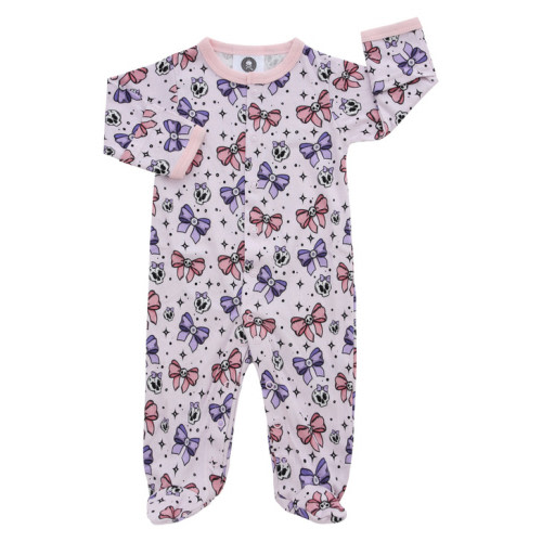 Pastel Skull Bows sleepsuit - Metallimonsters Ltd