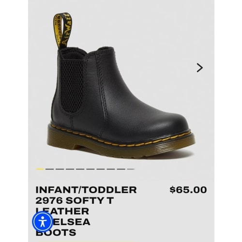 Infant/Toddler 2976 Softy T Leather Chelsea Boots in Black | Dr. Martens