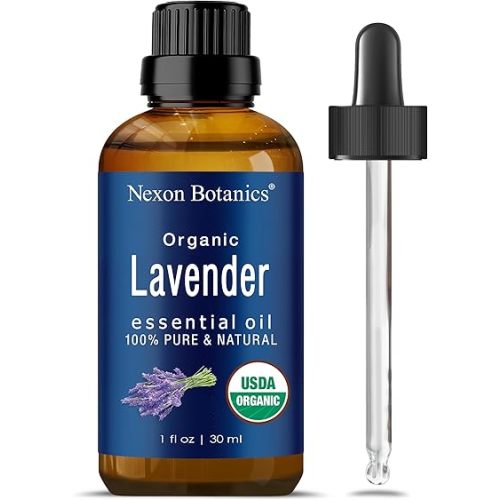 Organic Lavender Essential Oil 30 ml - Pure Natural Oils for Diffuser, Aromatherapy, Skin & Hair Care, Sleep Support - Aceite De Lavanda Orgánico - Nexon Botanics