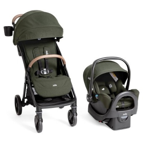 Joie Nutmeg and Rue Travel System - Forest: Canopy, 5-Point Harness, One-Hand Fold