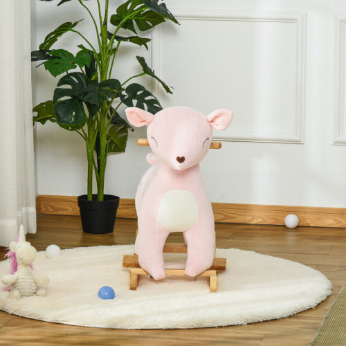 Qaba Kids Plush Ride-on Rocking Horse & Reviews | Wayfair