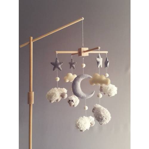 Baby Crib Mobile Sheep Mobile Crib Holder Arm Hanger Crochet - Etsy