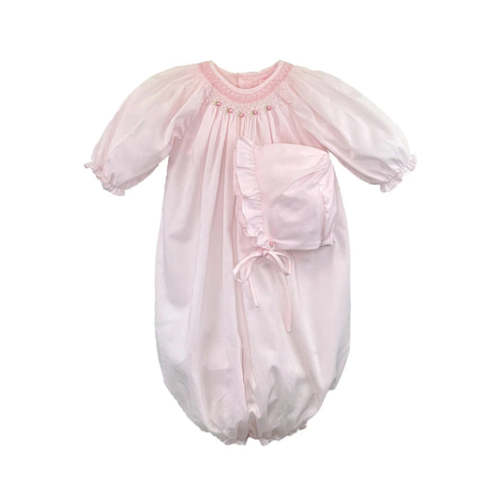 Smocked Rosebud Convertible Gown Set | Posh Tots Children's Boutique