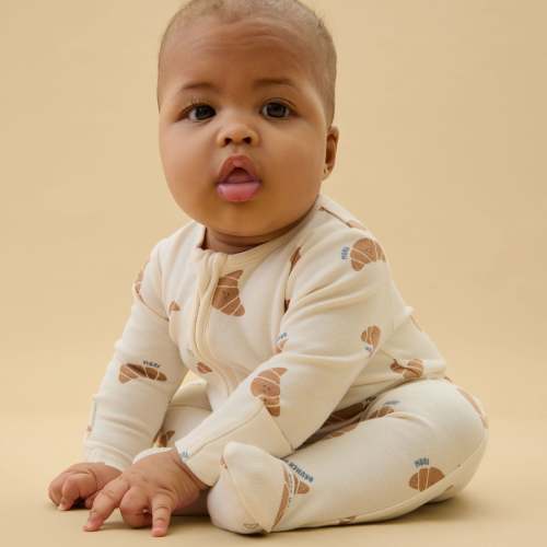 Petit Croissant Clever Zip Baby Pajamas