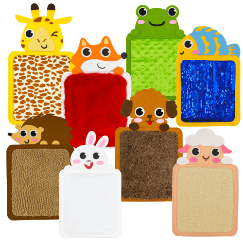 Little Learner Lab Sensory Zoo Buddies: 8-Pack Sensory Mats | Sensory Toys for Autistic Kids