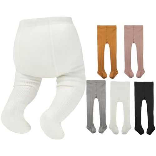 Zando Cozy Baby Tights Cotton Infant Tights Soft Newborn Tights Baby Leggings Cotton Toddler TIghts for Girls Leggings