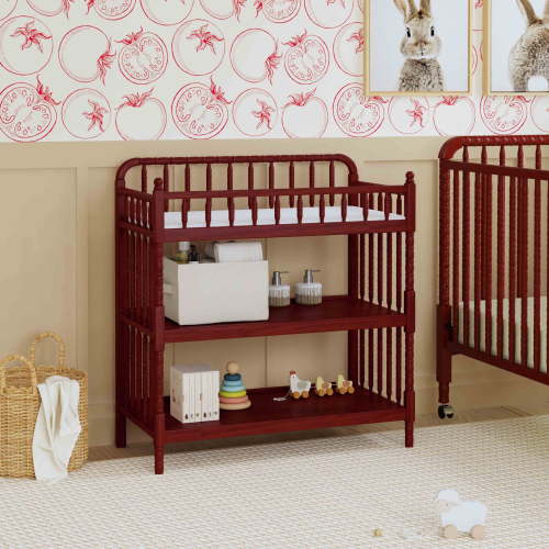 DaVinci Baby Jenny Lind Changing Table with 1" Waterproof Pad, Rich Cherry Finish