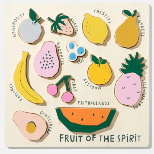 Catholic Fruit of the Spirit Wooden Puzzle