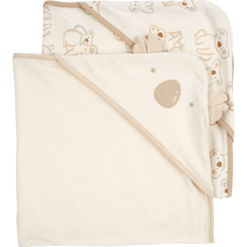 Ivory/Khaki Baby 2-Pack Koala Hooded Towels | Carter’s Oshkosh Canada