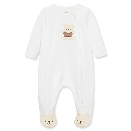 Little Me Unisex Baby 100% Cotton Scratch Free Tag Footie Romper Sleeper