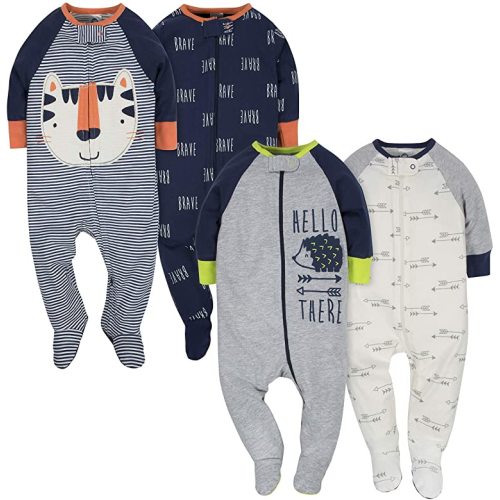 Gerber Baby Boys 4 Pack Sleep 'N Play Footie