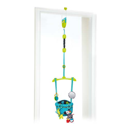 Bright Starts Bounce 'n Spring Deluxe Door Jumper with Take-Along Toys, Ages 6 Months+
