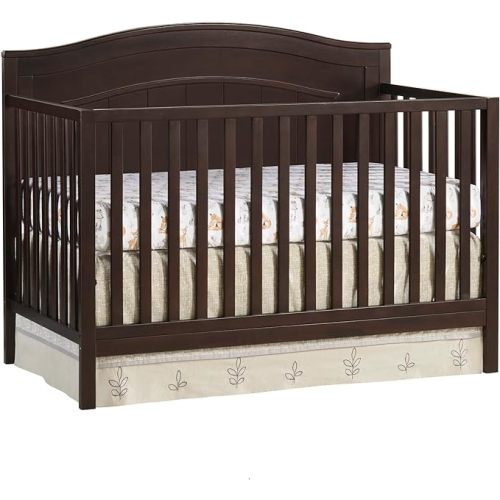 Oxford Baby North Bay 4-in-1 Convertible Crib, Espresso Brown, GreenGuard Gold Certified