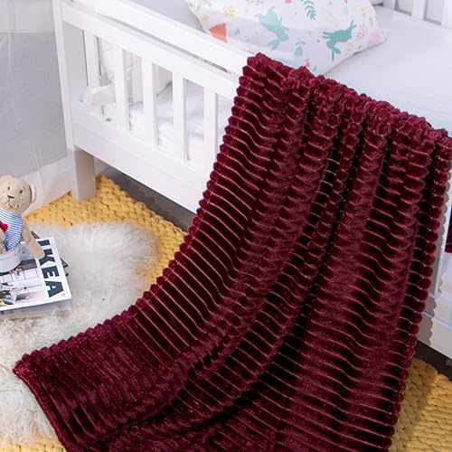 Plush Baby Blanket - Wine Red