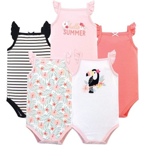 Hudson Baby Unisex Baby Cotton Sleeveless Bodysuits