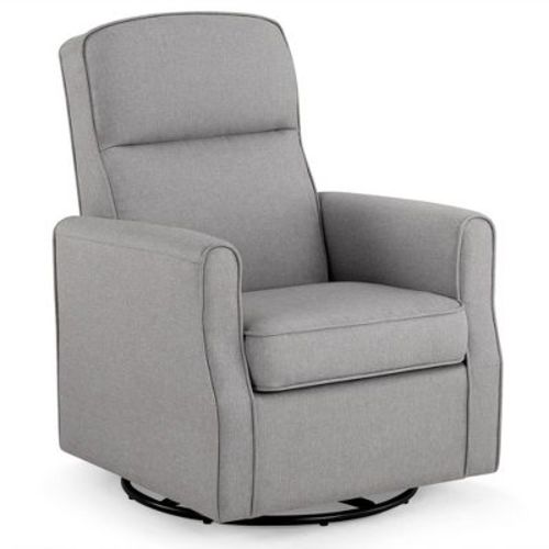 Delta Children Blair Slim Nursery Glider Swivel Rocker Chair - Charcoal