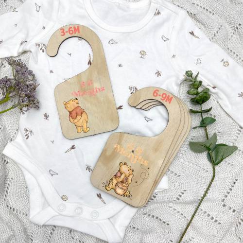 Winnie the pooh nursery clothes dividers, winnie the pooh nursery, clothes organiser, baby clothes divider, pooh bear decor, winnie the pooh