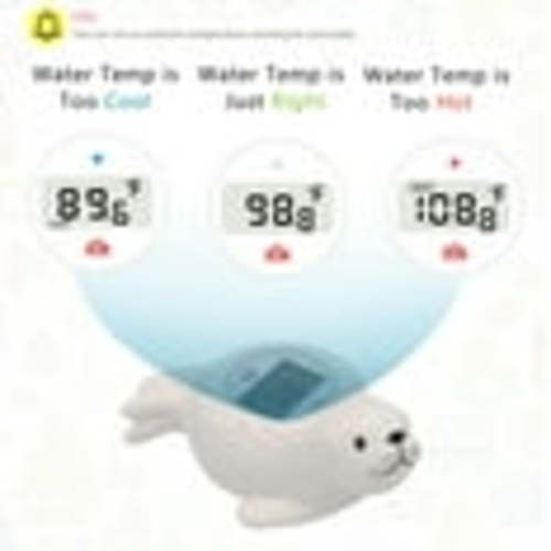 Doli Yearning Baby Bath Thermometer with Room Temperature|(℃/℉) Kids' Bathroom Safety Bath Thermometer| 1-3 Years Bath Toys| White Seal