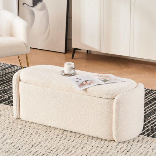 Latitude Run® Stana Upholstered Storage Ottoman Bench with Large Hidden Storage & Reviews | Wayfair