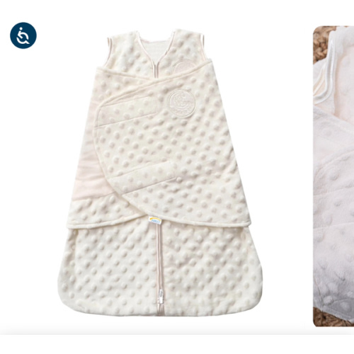 Cream Plushy Dot Velboa Swaddle - Newborn | HALO