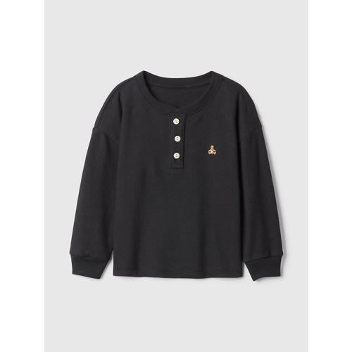 babyGap Henley Shirt in moonlight night black, size: 12-18 M