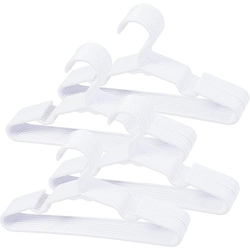 40 pcs White Baby Nursery Closet Hangers,Non-Slip Laundry Infant Pant Hanger for Newborn Clothes,Ultra-Thin Child Coat Hanger for Girl Boy Toddler Kid