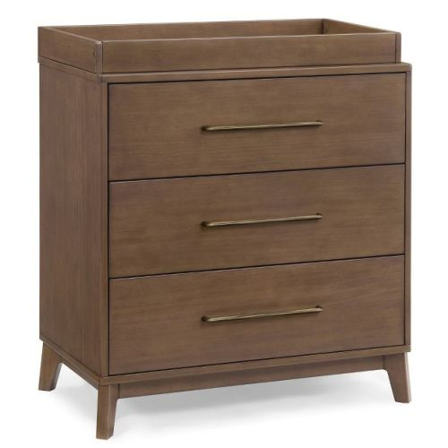 Delta Children Spencer 3 Drawer Dresser With Changing Top - Teak Brown