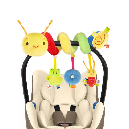 Baby Car Seat Toy,Spiral Car Seat Toy Babies Infant Toys for Car Seat,Hanging Baby Stroller Toy Girl Toys Car Seat Toys Mobile Toy for Kids