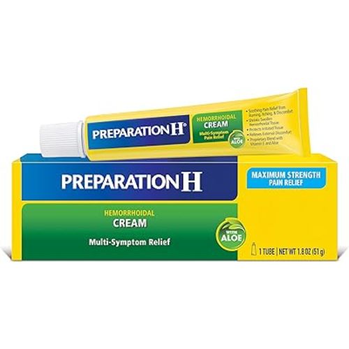 Preparation H Hemorrhoid Cream with Aloe for Multi-Symptom Relief - 1.8 Oz Tube