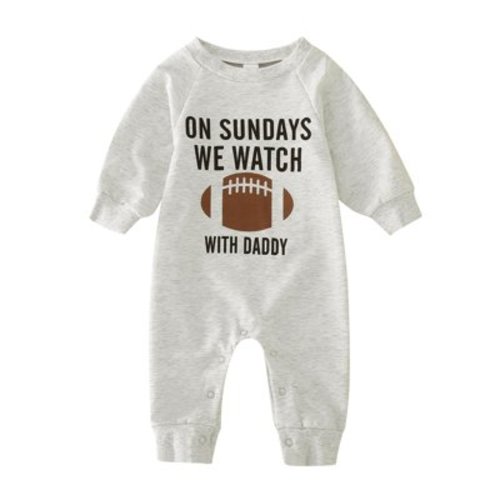 Baby Girl Romper Boys Girls Long Sleeve Letter Prints Jumpsuit Clothes Boys' Jumpsuits B 3 Months-6 Months
