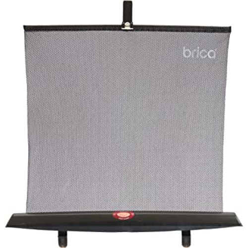 Munchkin Brica Smart Window Shade Rolls Up and Down with Window, Helps Block UVA/UVB Rays, Black