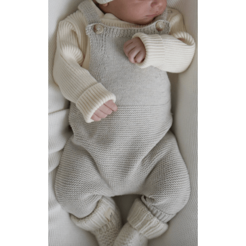 Luna + Luca Natural Knit Overalls