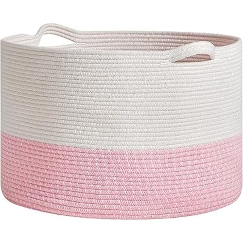 Extra Large Cotton Rope Basket 22" x 14"| Toy Basket