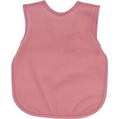 BapronBaby Solid Prints Bapron - No Neck Tie Safer Bib - Baby & Toddler - Soft Waterproof - PVC, BPA & Phthalate Free - 6m+ - Baby/Toddler 6m-3T - Blush