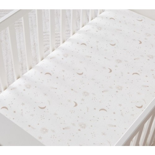 Celestial Velvour Organic Crib Fitted Sheet | Ivory/Oatmeal