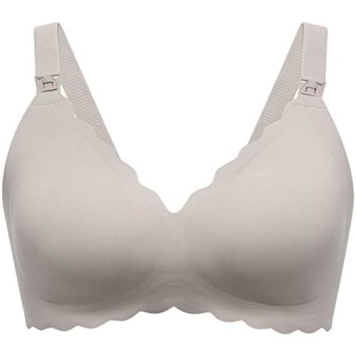 Momcozy Nursing Bras for Breastfeeding, Seamless Pregnancy Maternity Bra Wireless Classic Jelly Strip Support Nursing Bra