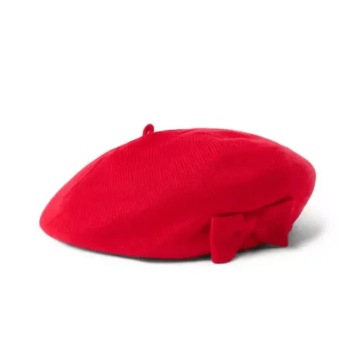 Girl Maraschino Red Sweater Bow Beret by Janie and Jack