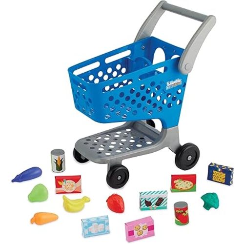 Kidoozie Just Imagine Shopping Cart Playset Age 2+ Pretend Play Kitchen Food Grocery Cart
