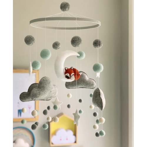 The Fox and the Moon Baby Mobile Nursery Decoration Kids - Etsy