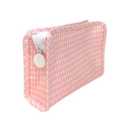 Medium Roadie Pouch, Gingham Taffy