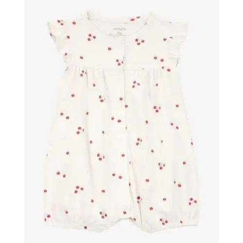 Baby Tomato Print Snap-Up Cotton Romper - Carter's | Carter's