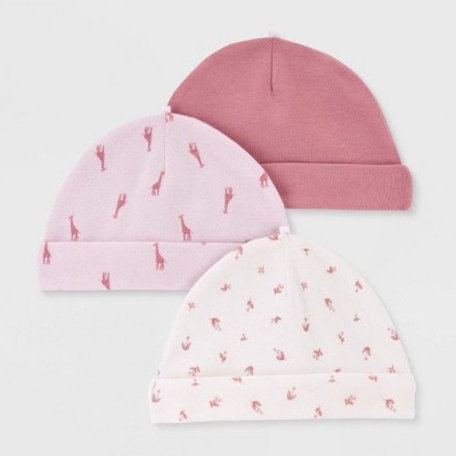 Carter's Just One You® Baby 3pk Giraffe Cap - Pink