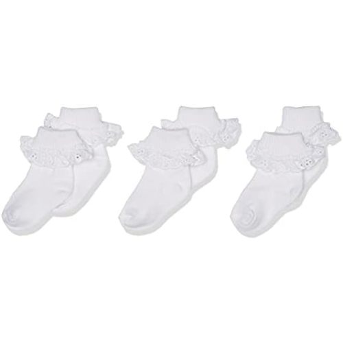 Jefferies Socks Baby-Girls Newborn Eyelet Lace Socks 3 Pair Pack