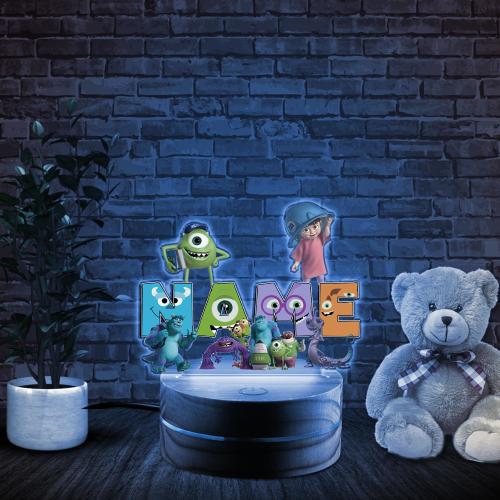 Personalize Monsters Inc Night Light, Kids Night Light Nursery Decor For Baby, Bed Room Decoration D1NV27