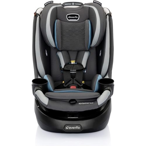 Evenflo Revolve360 Slim 2-in-1 Rotational Car Seat with Quick Clean Cover - Stow Blue