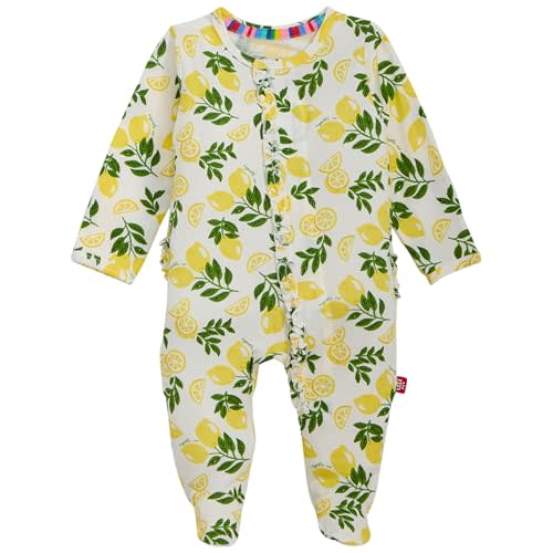 Magnetic Me Girls Modal Magnetic Baby Footie Pajamas | Silky Soft Modal Fabric | Baby Sleepers Available Sizes PRE - 24M
