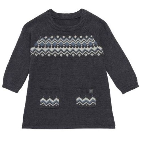 Modern Moments™ by Gerber Baby Girls' Dress, Dark Grey Heather, 18 Months