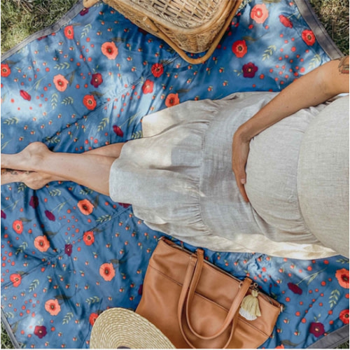 Midnight Poppy | Size: 5x7 Ft | Little Unicorn Outdoor Blanket