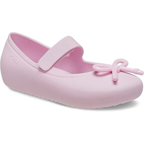 Crocs Kids Ballet (Toddler) Brooklyn Bow Mary Jane Flat T BlrnaPink, Ballerina Pink, 9 US Unisex