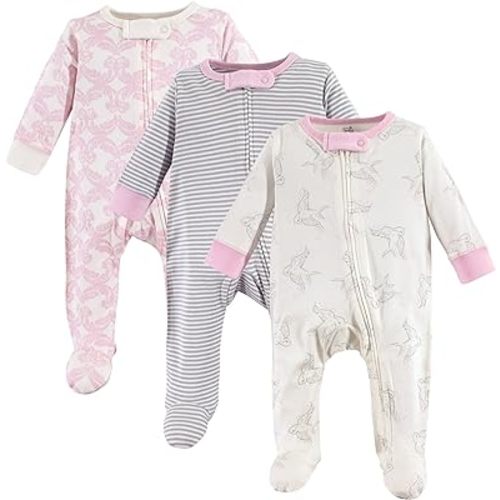 Touched by Nature Baby Girls' Organic Cotton Sleep and Play